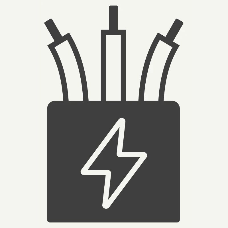 Electric Cable Power Icon Logo