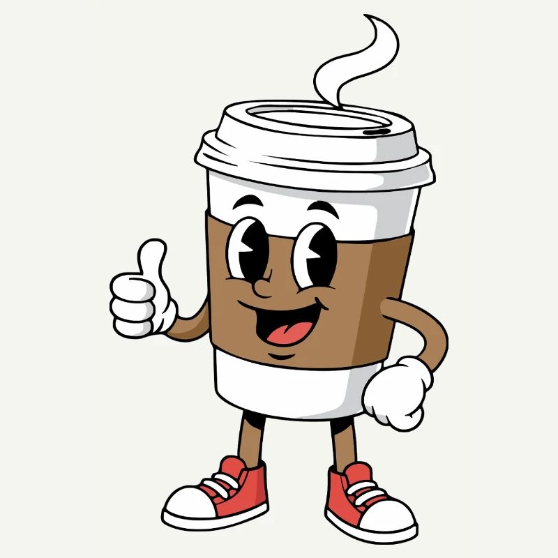 Cartoon Coffee Cup Comic Caffeine