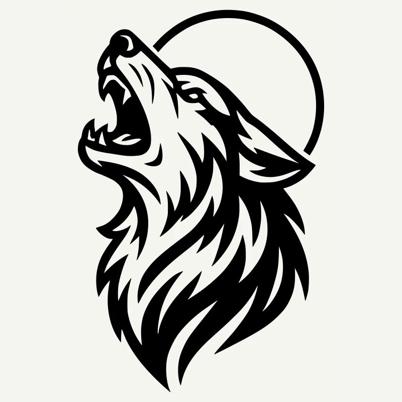 Heulender Wolf
