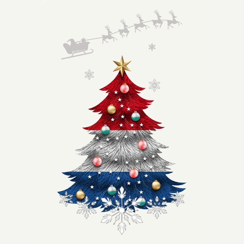 Christmas tree with Netherlands flag