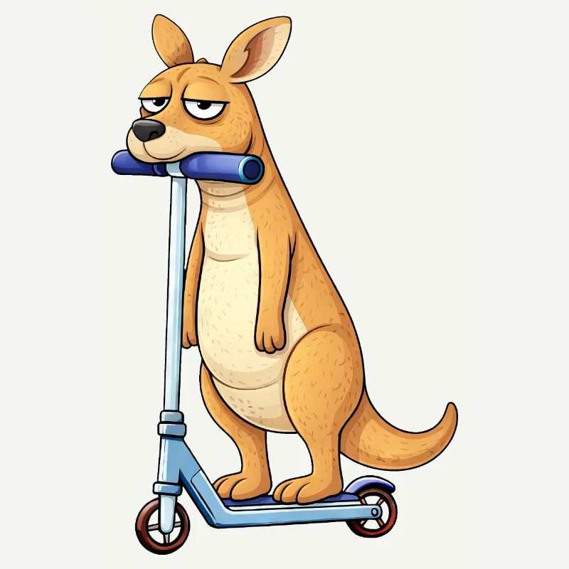 Süßes Känguru auf Roller einsam in Australien