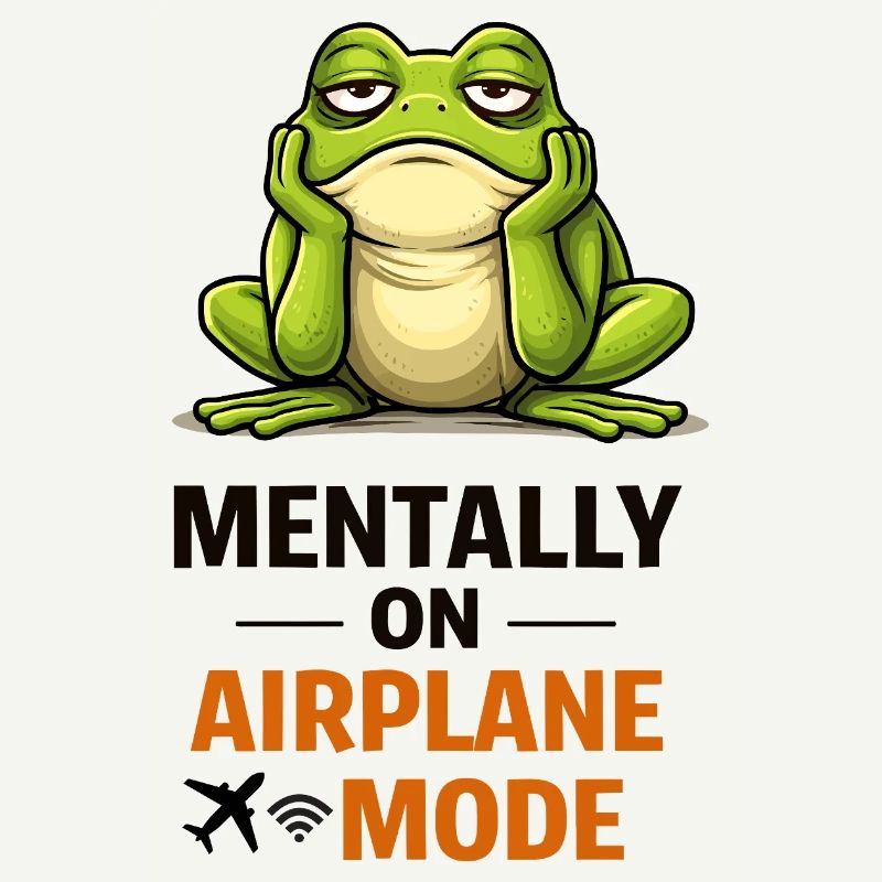 Frosch im Flugzeugmodus-Meme