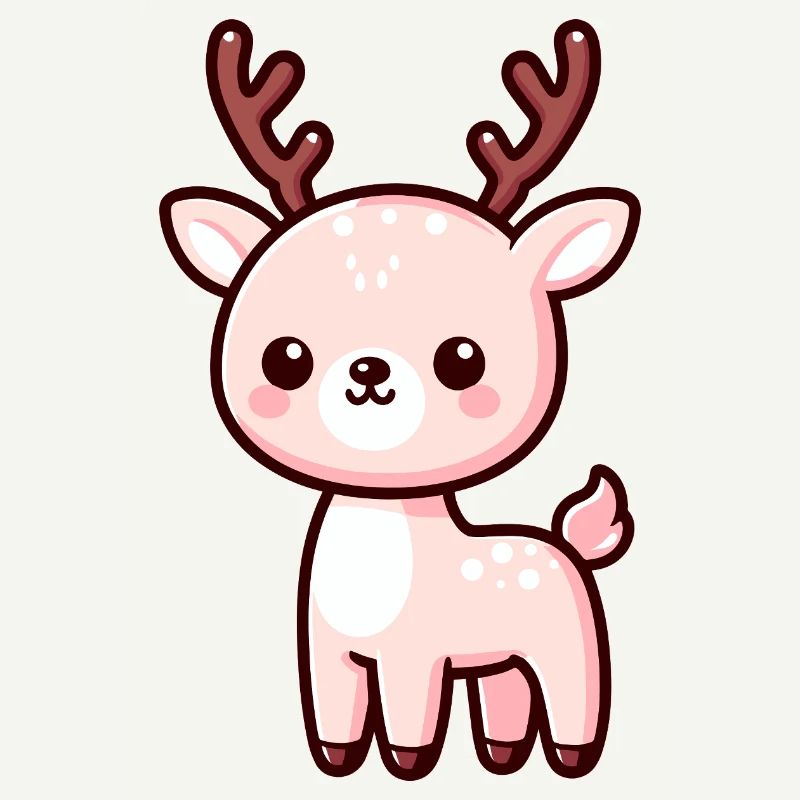 Conception de dessin animé de renne mignon