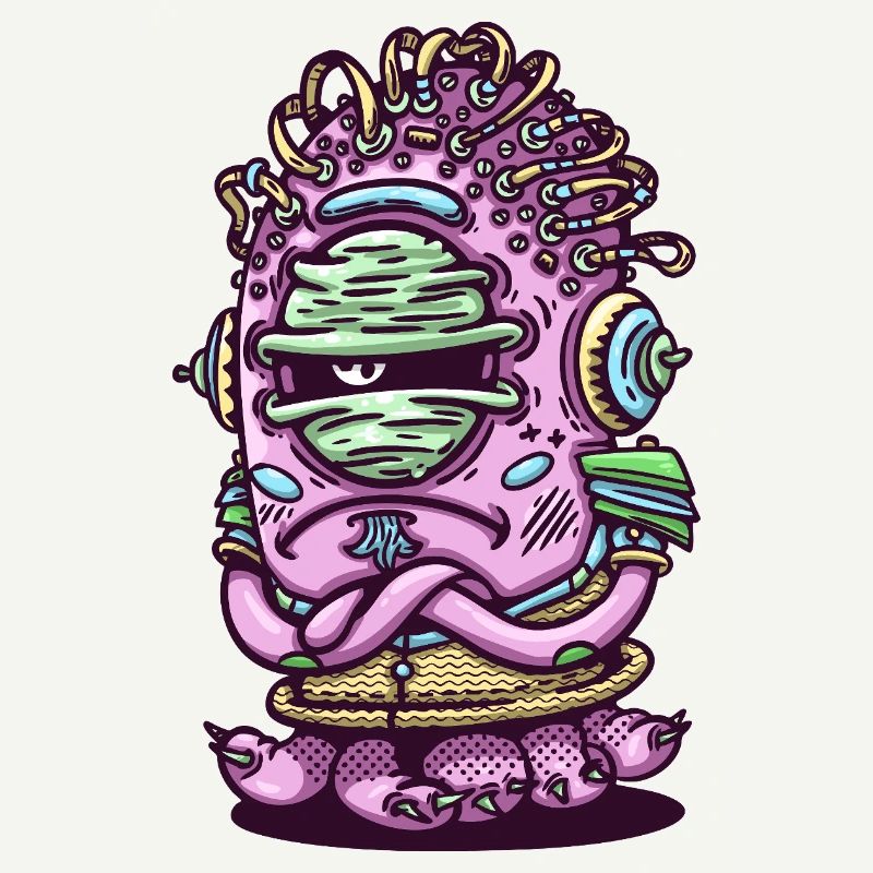 Créature extraterrestre rose de l’espace