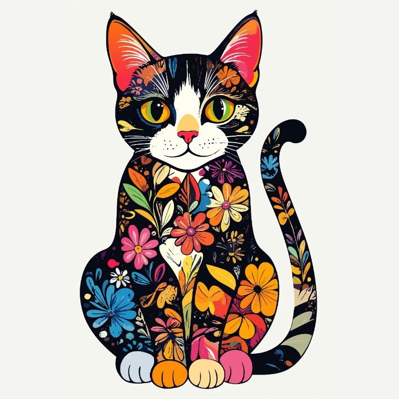 Blütenkatze Farbexplosion