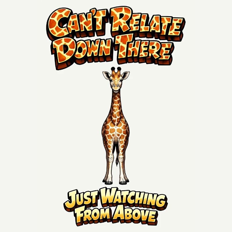 Giraffe über Meme Tee