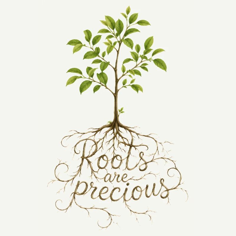 Roots Are Precious Tree Design