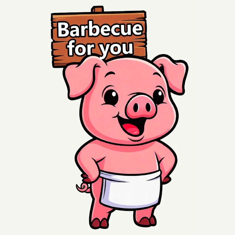Panneau de cricket avec cochon