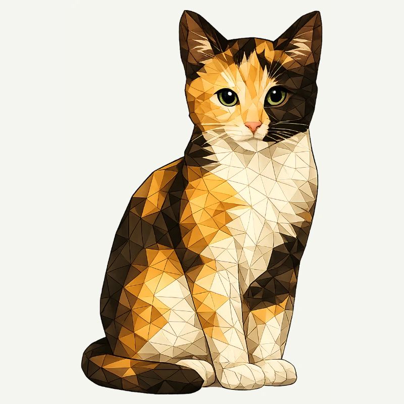 Emmi Polygon Chat Mignonnerie Géométrique