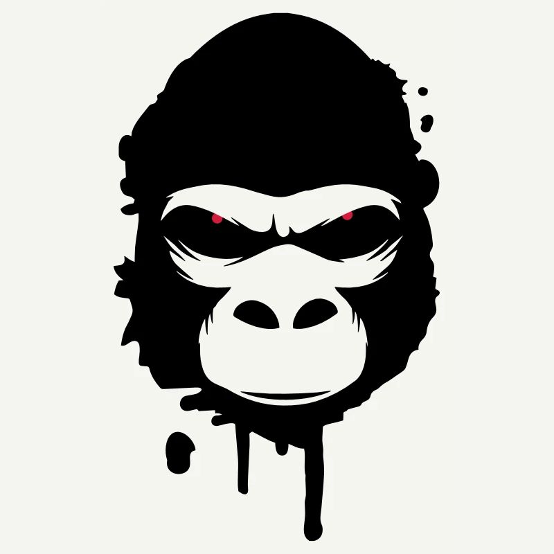 gorilla head Graffiti