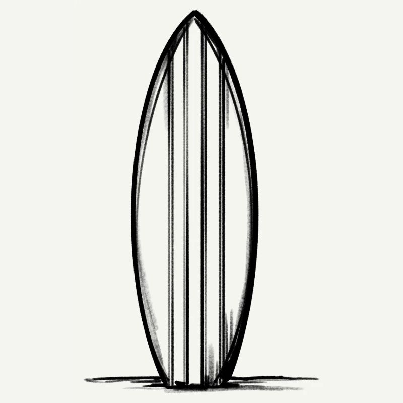 Planche de surf/planche de surf dans le sable