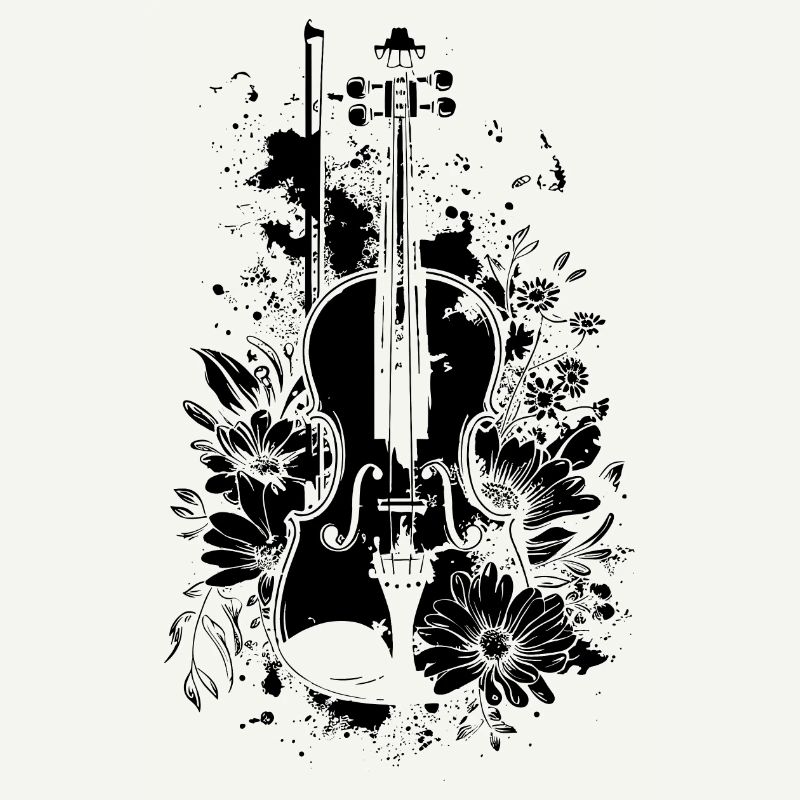 Style de dessin animé de violon