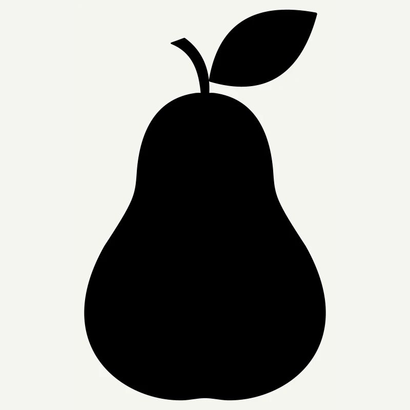 Silhouette de poire, fruit minimal