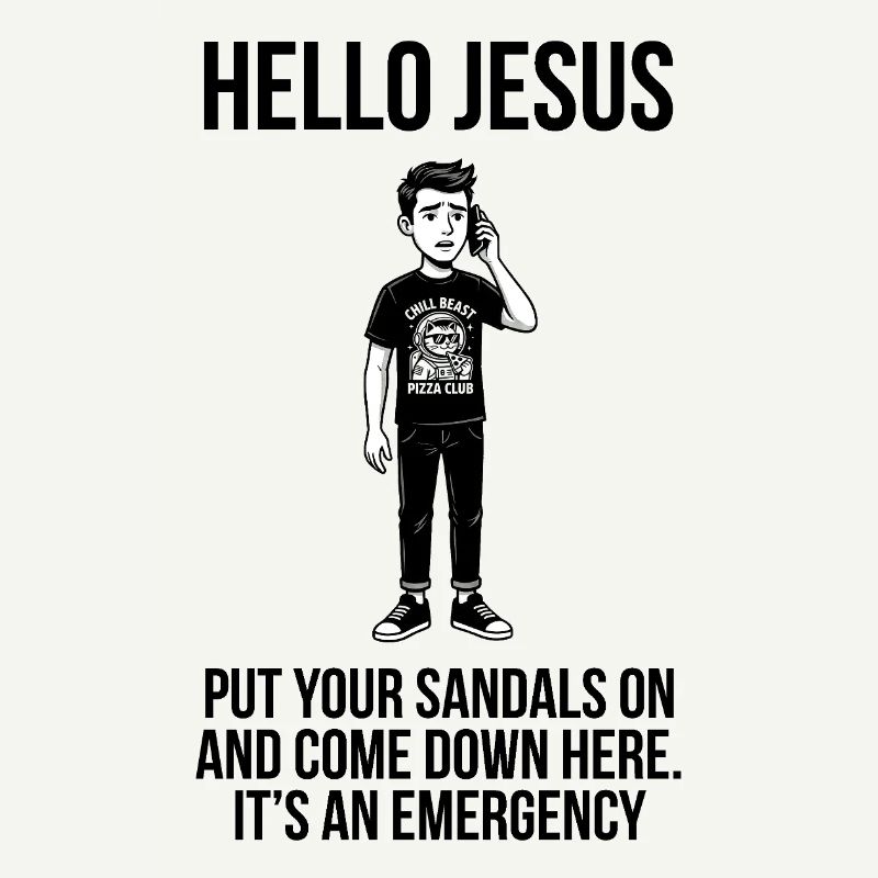 Hello Jesus - Dank Meme Sarcastic