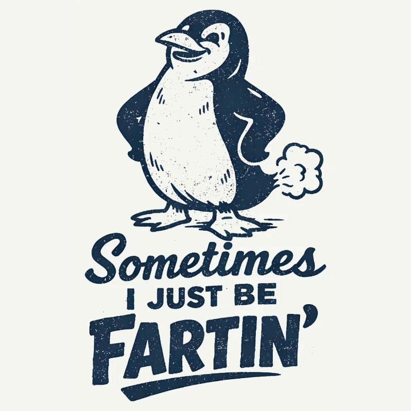 Parfois, je pète simplement – pingouin qui pète