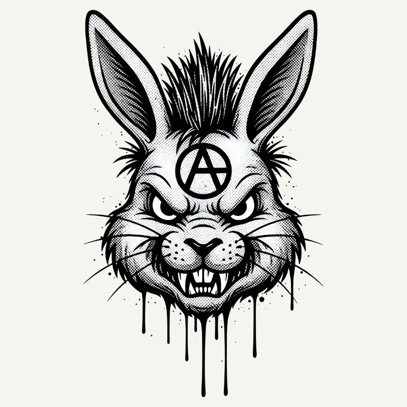 Heavy Metal Easter Bunny Rocker Easter Hardcore Bunny