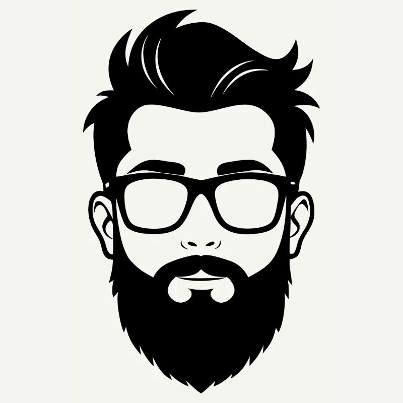 Bärtiger Hipster-Mann
