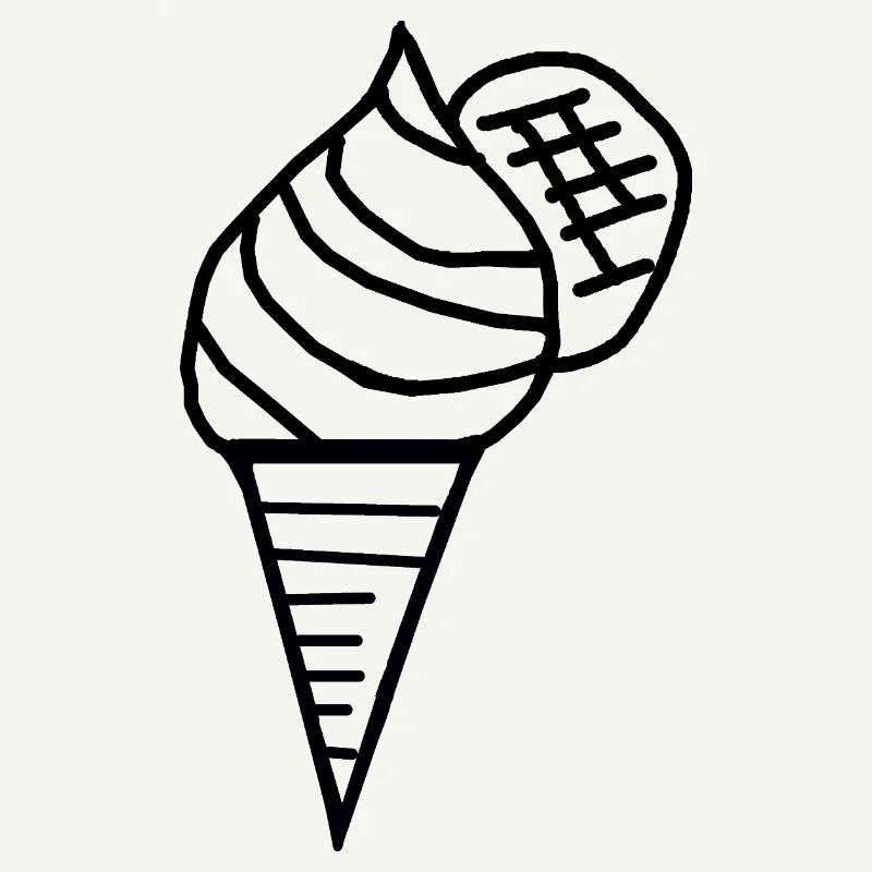 Eis  Eiscreme 60er Retro Eiswaffel Kinder