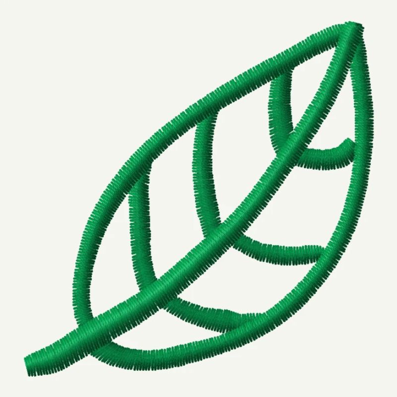 Leaf embroidered