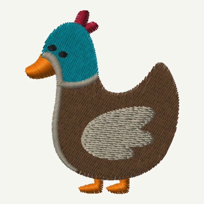 Canard brodé