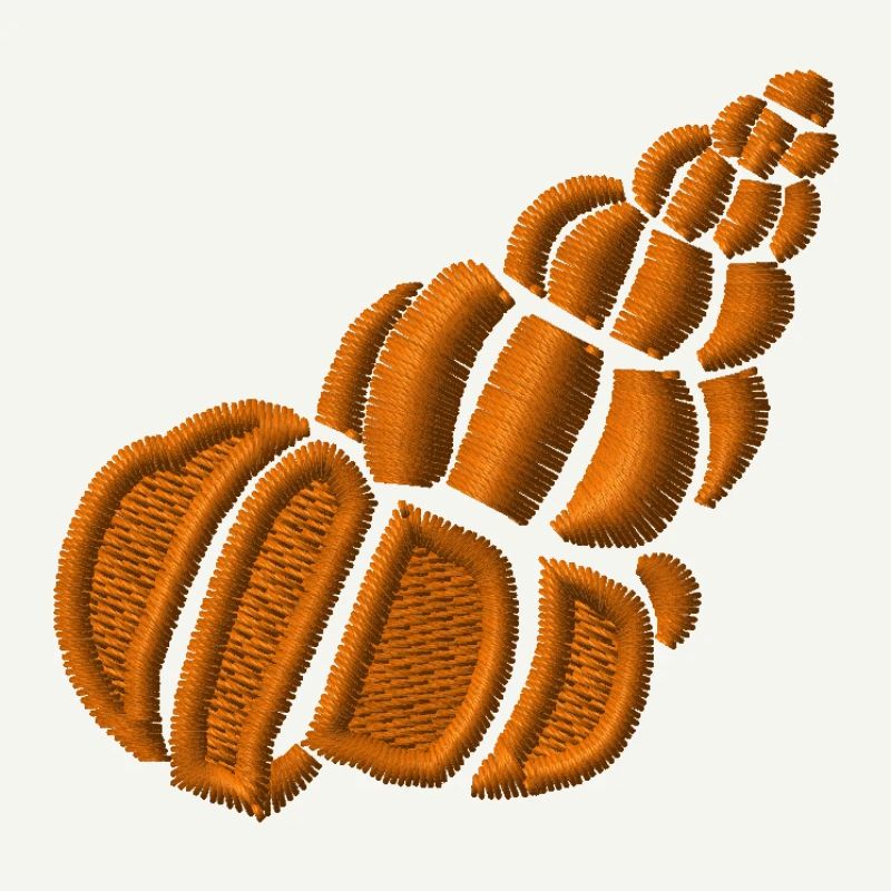 Shell embroidered
