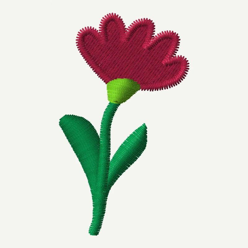 Fleur brodée