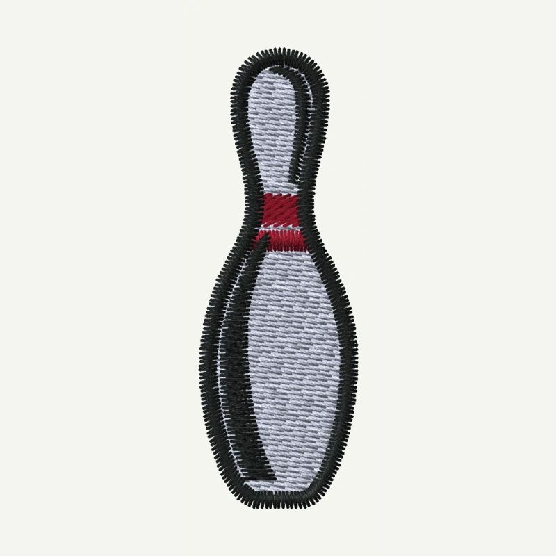 Quille de bowling brodée
