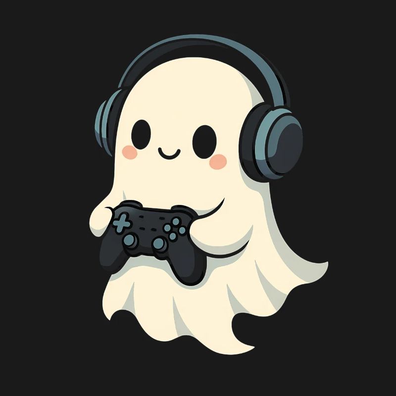 Geist mit Kopfhörer Spielcontroller