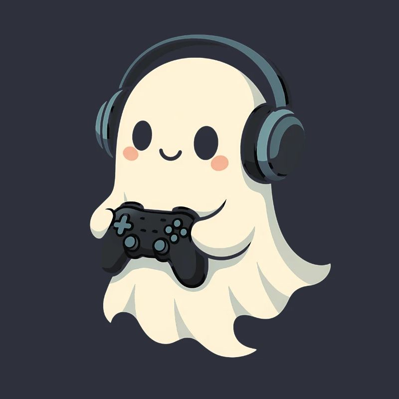 Geist mit Kopfhörer Spielcontroller