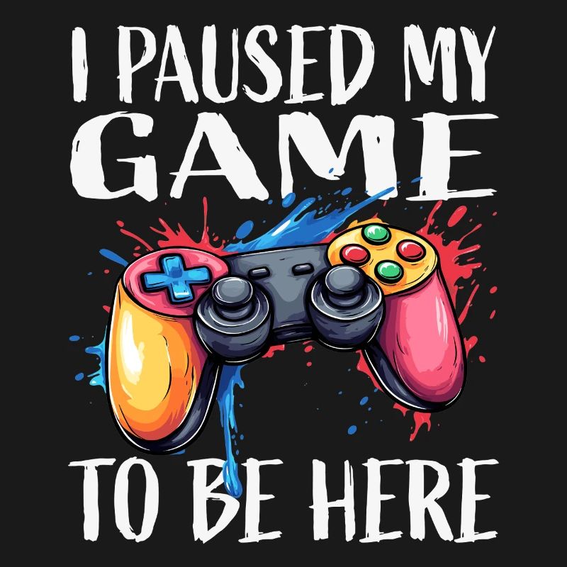 Gamer Pause Controller Farbexplosion