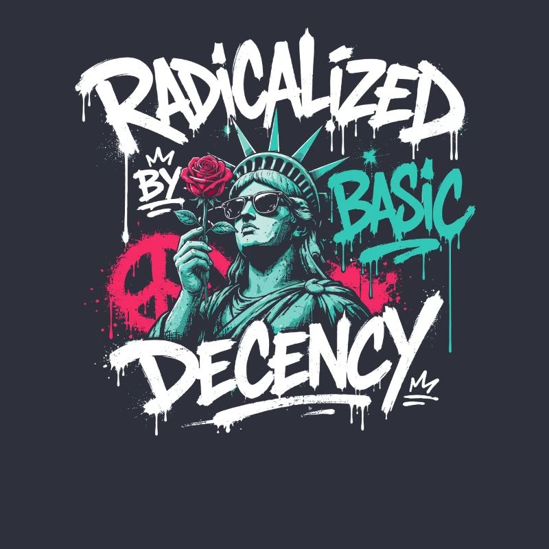 Radikalisierte Basic Decency Graffiti