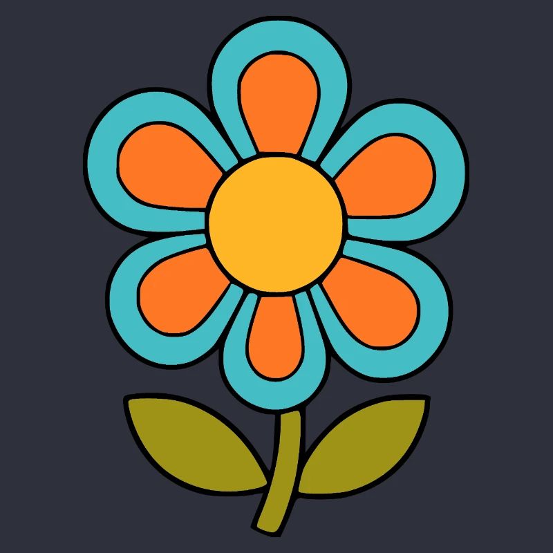 70s flower pattern retro flowerpower