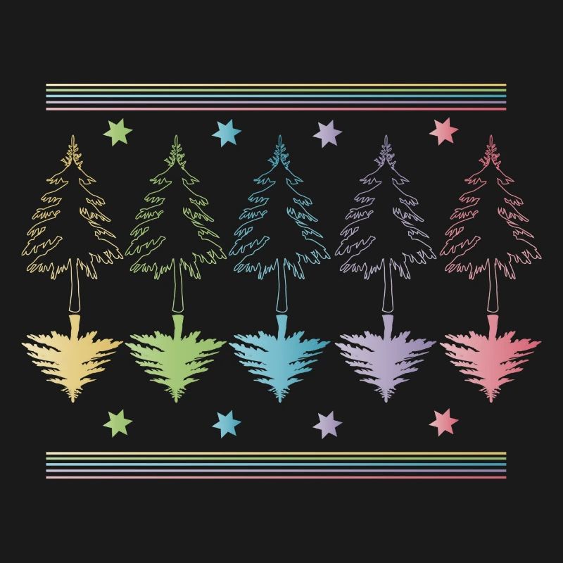 Christbaum, Tannenbaum oder Weihnachtsbaum Umrisse