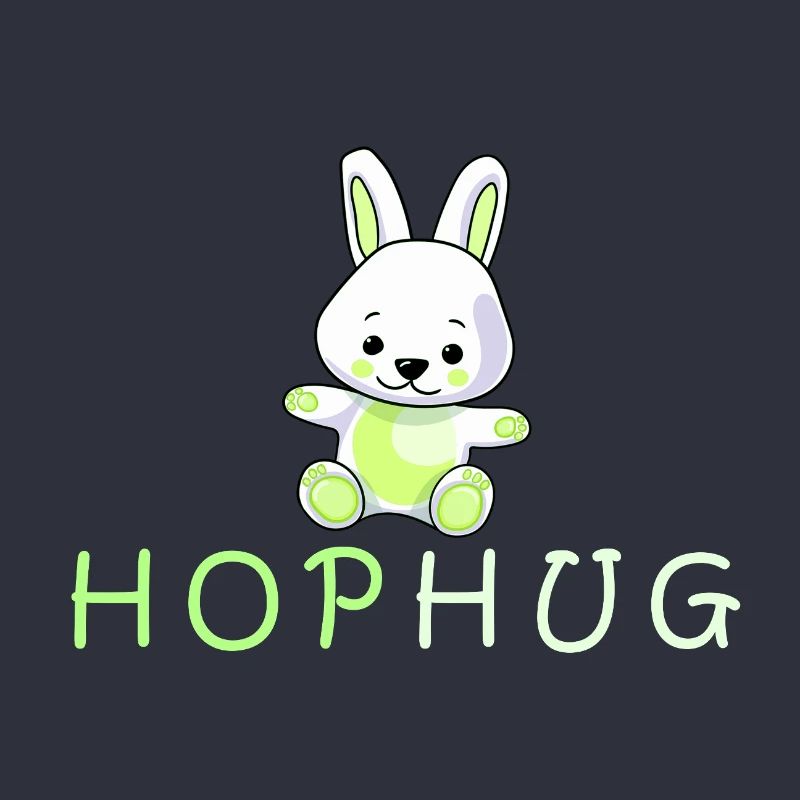 conception de baiser de main de lapin aimant