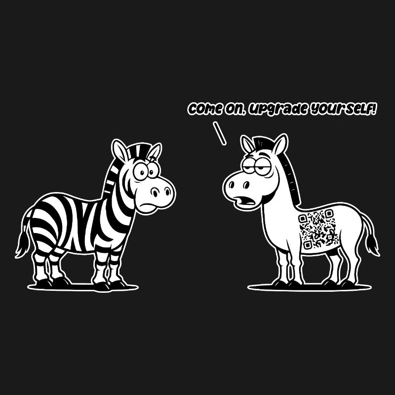 Funny Zebra with QR Code Upgrade