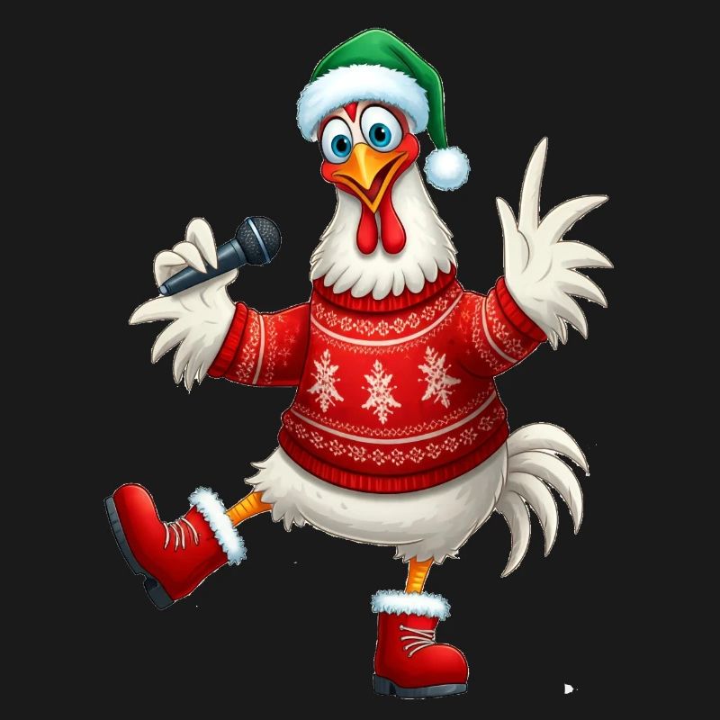 Pull de poule chantante de vacances