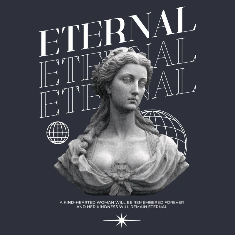 Bonté éternelle : Statue, collage globe