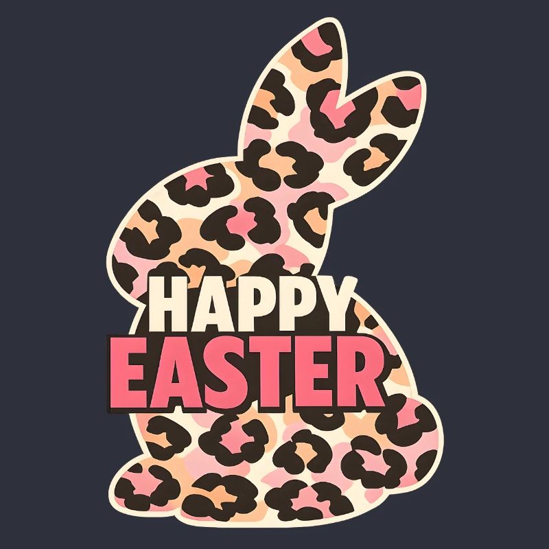 Happy Easter Easter Bunny Leopard