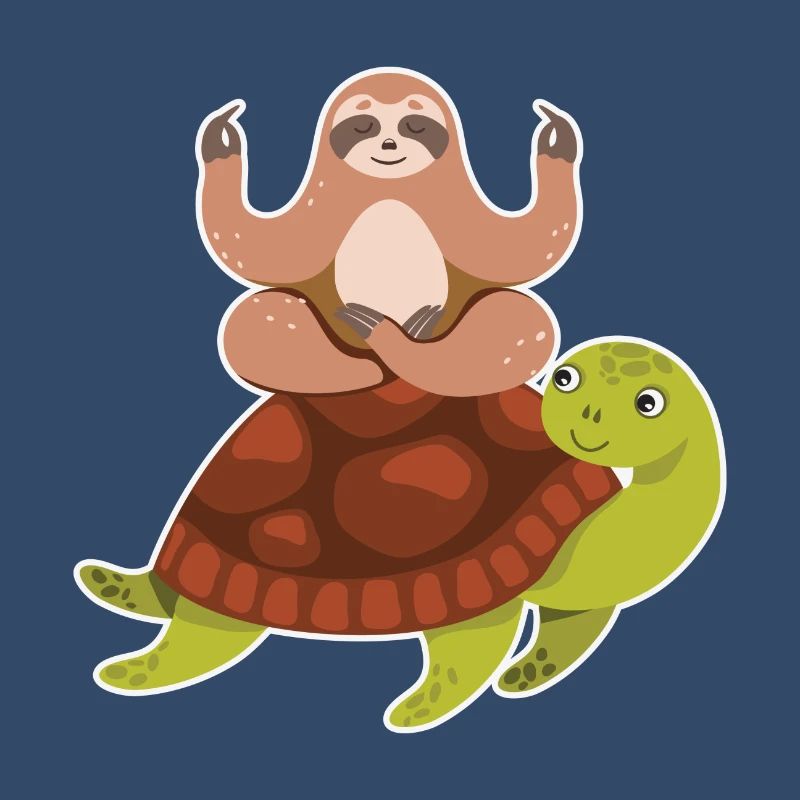 Sloth Riding Turtle Lazy Sloth Turtle