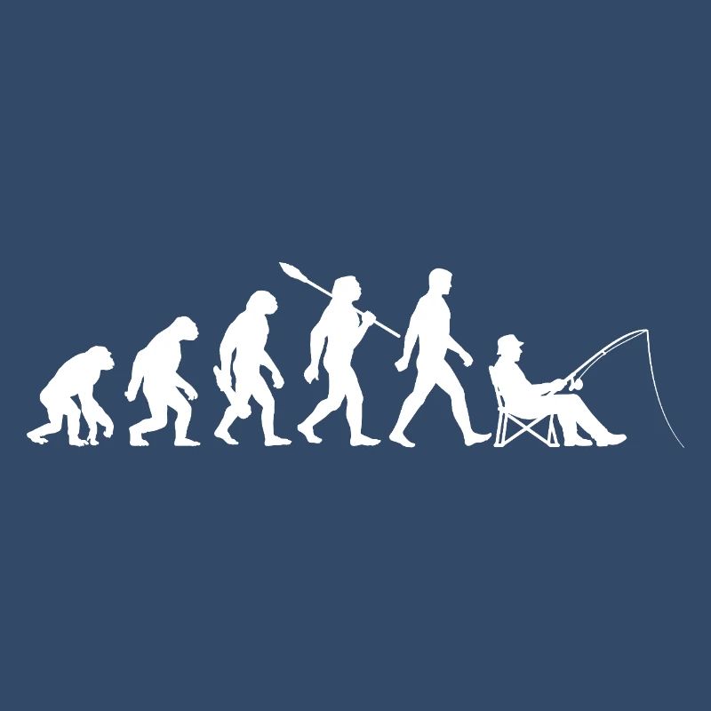 Evolution - Angler, Angeln Geschenk