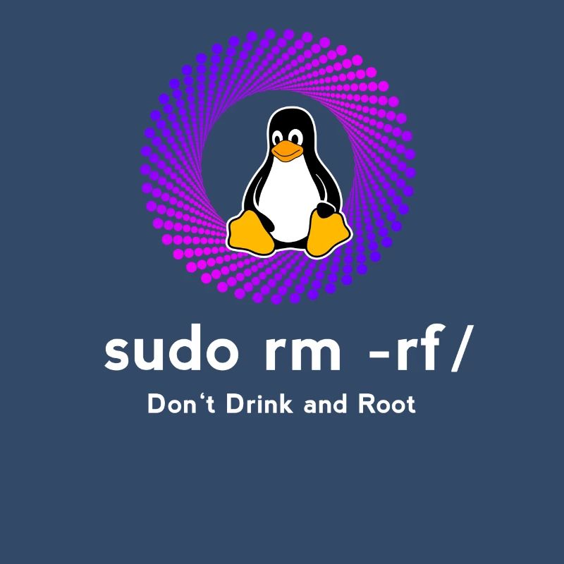 Computer Sys admin Penguin Nerd pc sudo rm -rf cod