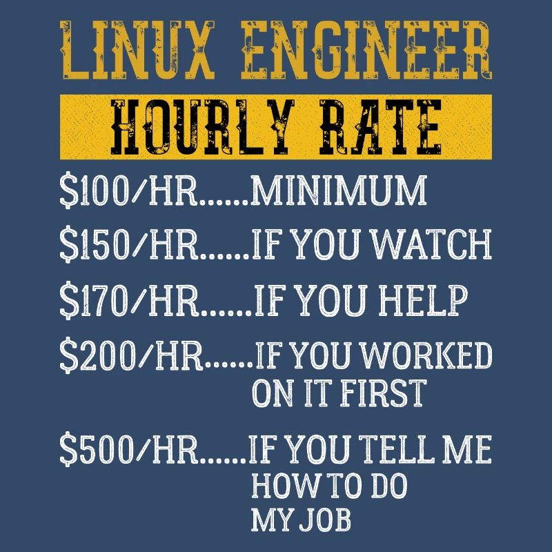 Linux Engineer Stundensatz Mechaniker Arbeitsrate