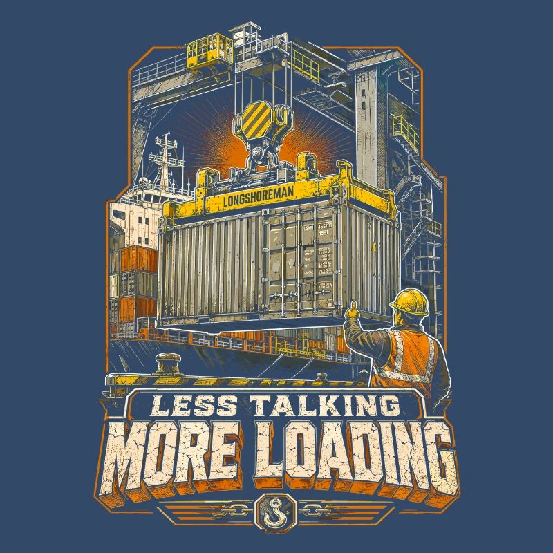 Dock Workers Less Talking More Loading