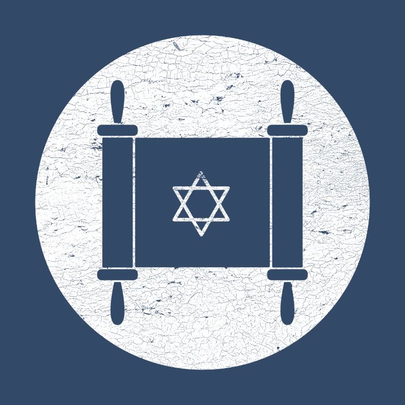 Torah scroll in a white circle