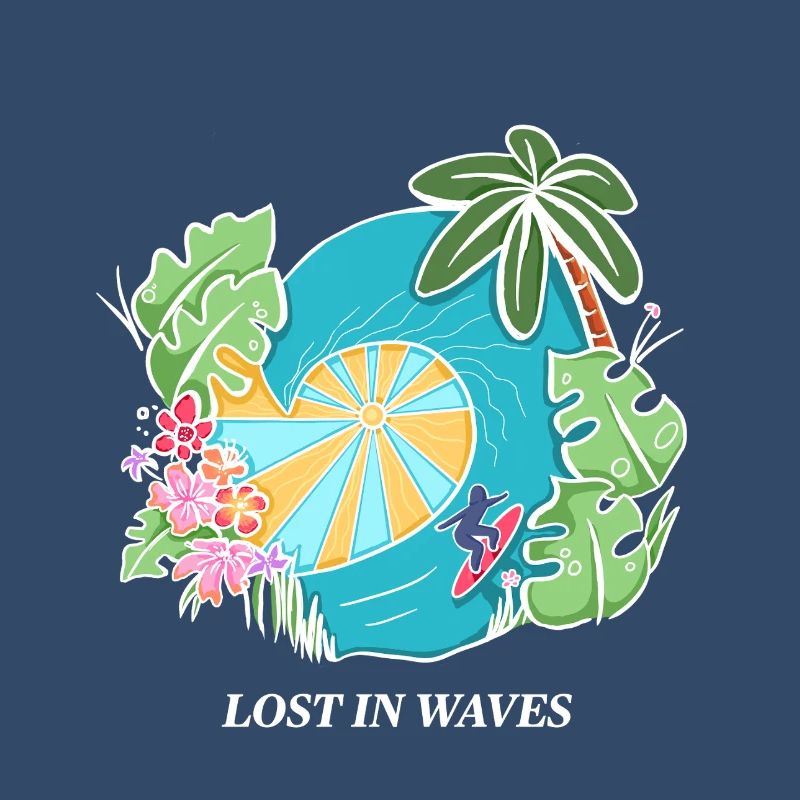 Perdu dans les vagues - Conception de vibrations de surf tropicales