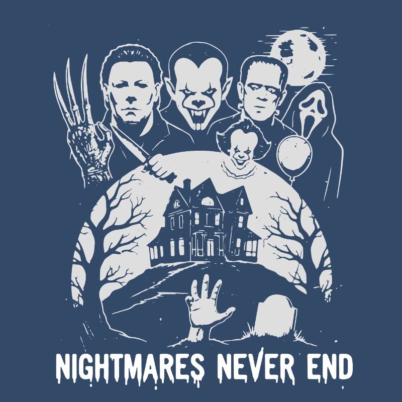 Nightmares Never End Horror Illustration