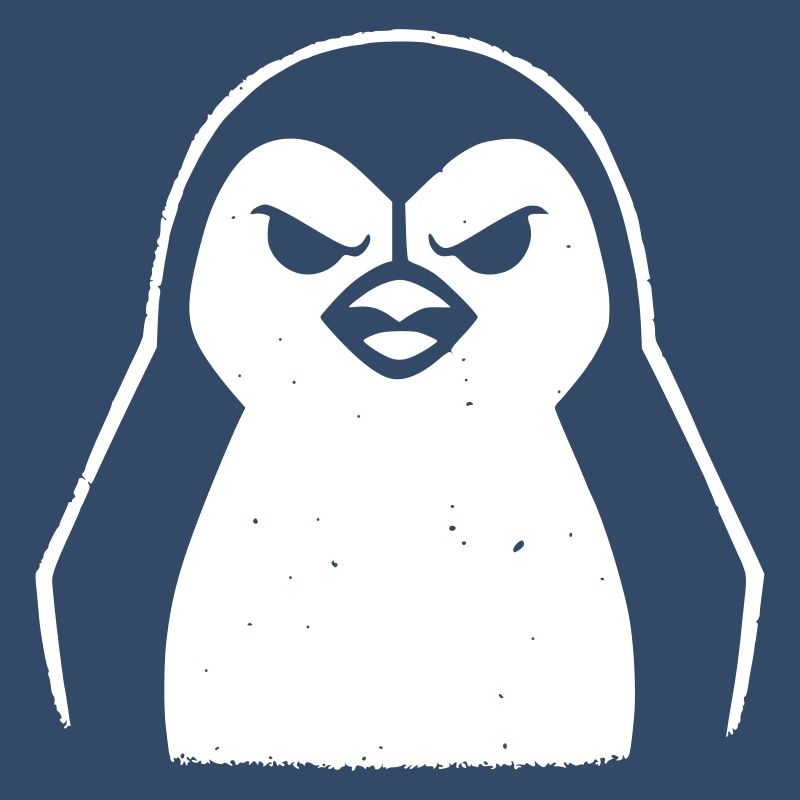 pinguin stencil grunge minimalistisch-vector Linux