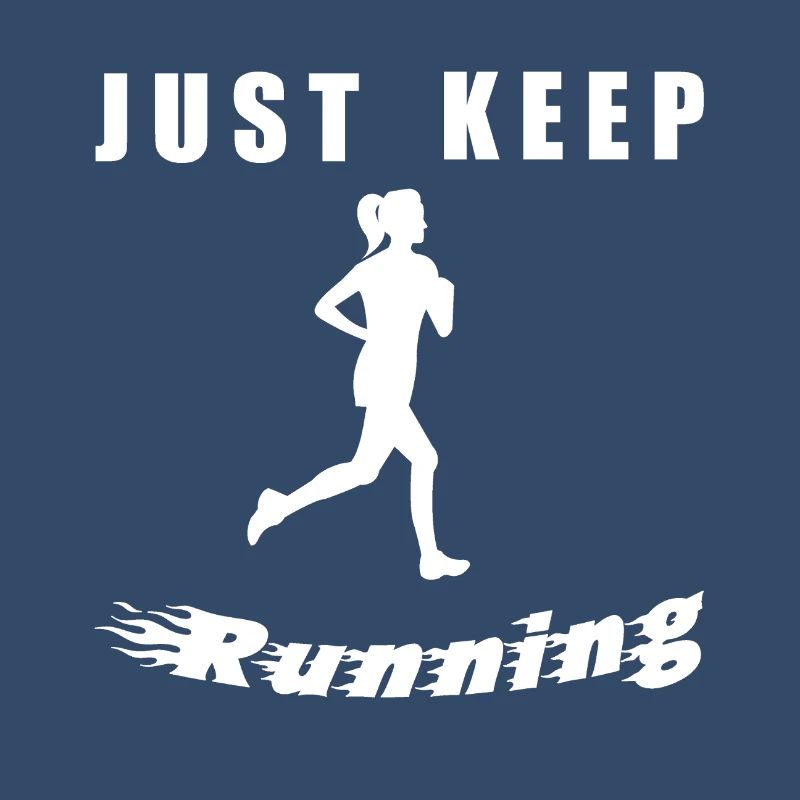 Continue simplement de courir – Silhouette de coureur