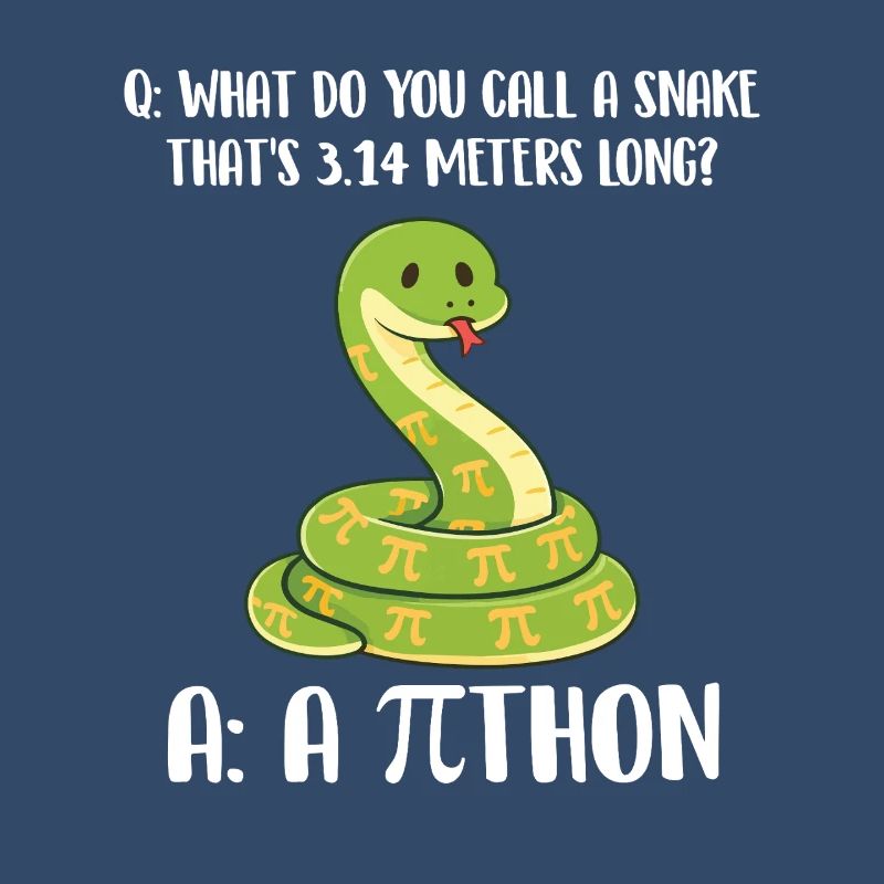 Schlange, 3,14 Meter lang, Pi-Tag-Python-Witz