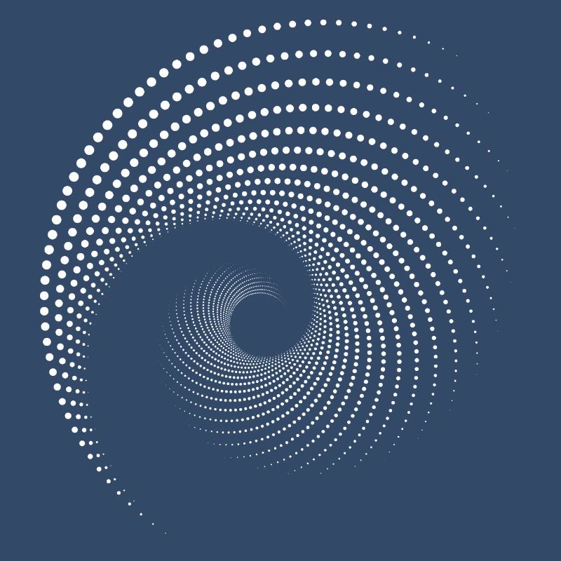 Impression à Spirale à Points Galaxies